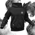 Technostoff Crew Raver Hoodie in schwarz für Frauen und Männer